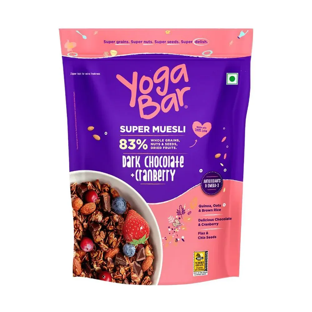 Yogabar Muesli Dark Chocolate + Cranberry