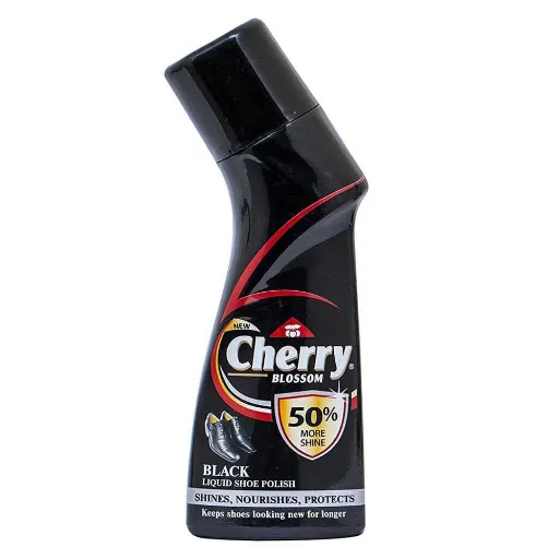 Cherry Blossom Liquid Shoe Polish - Black