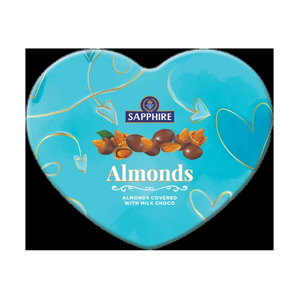 Sapphire Heart Tin Almond