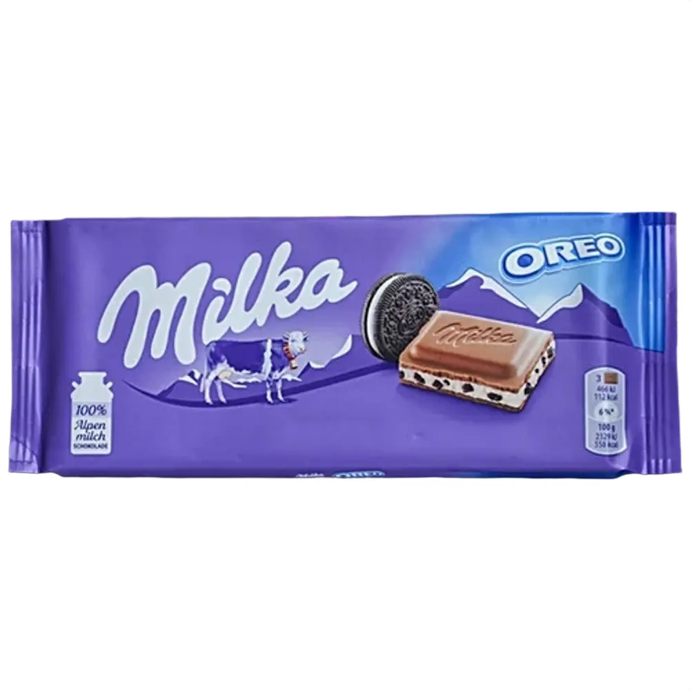 Milka Oreo Milk Chocolate Bar 100G