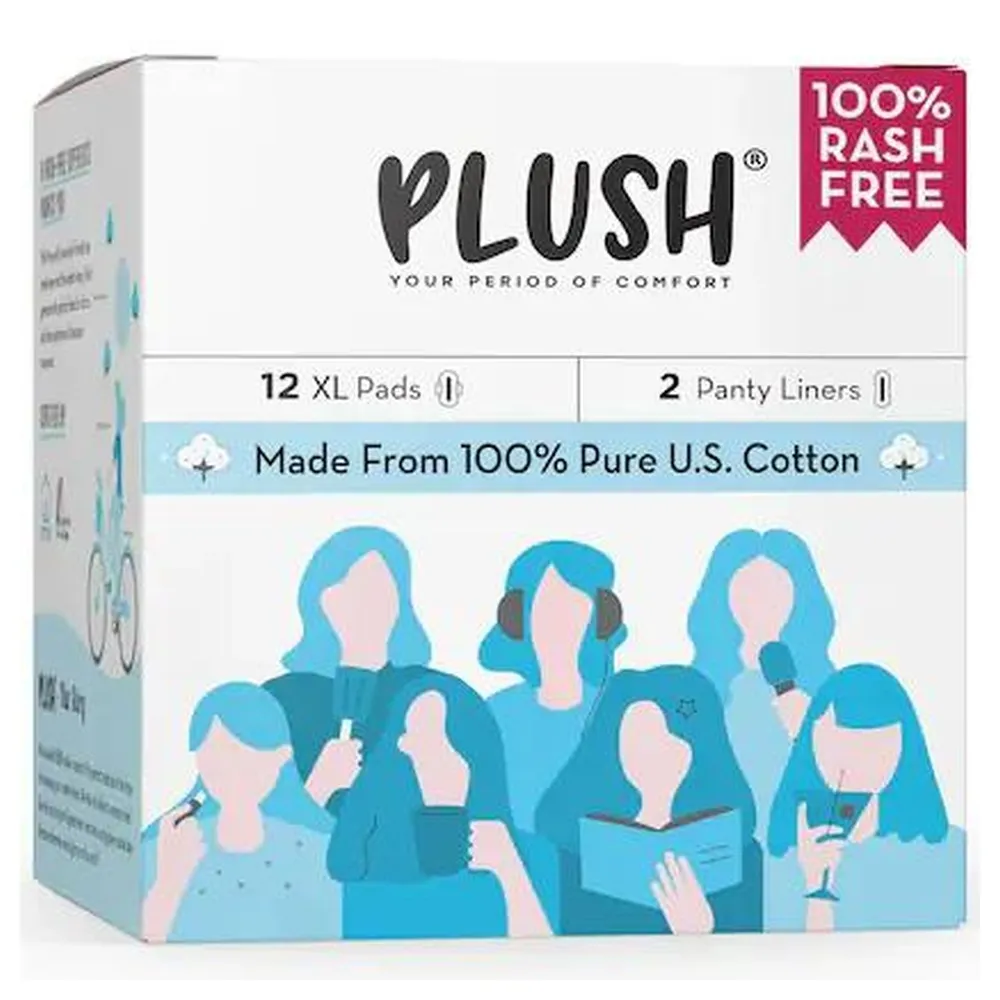 Plush 12Xl Cotton Ultrathin Sanitarypads