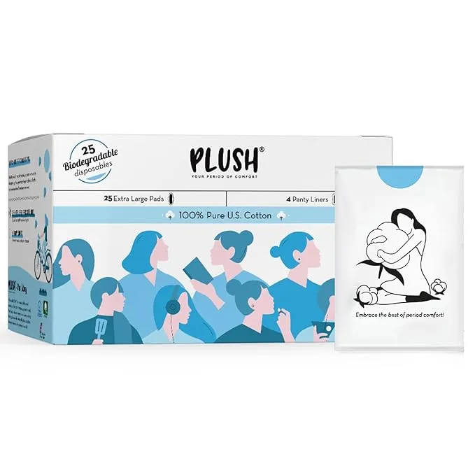Plush 25Xl Pads With Disposable Pouches