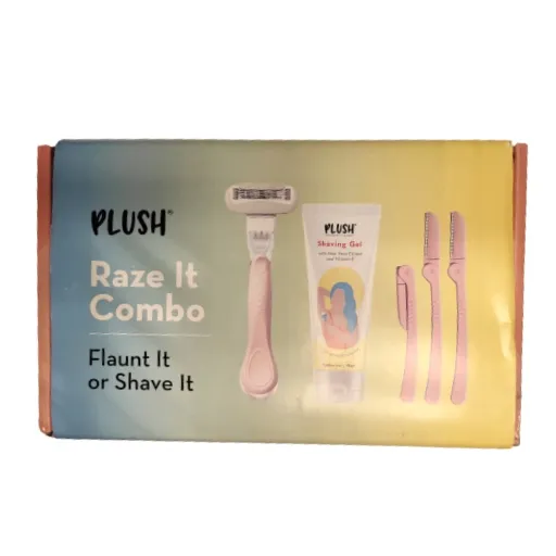 Plush Razor Combo Br Shv Gel Face Razor