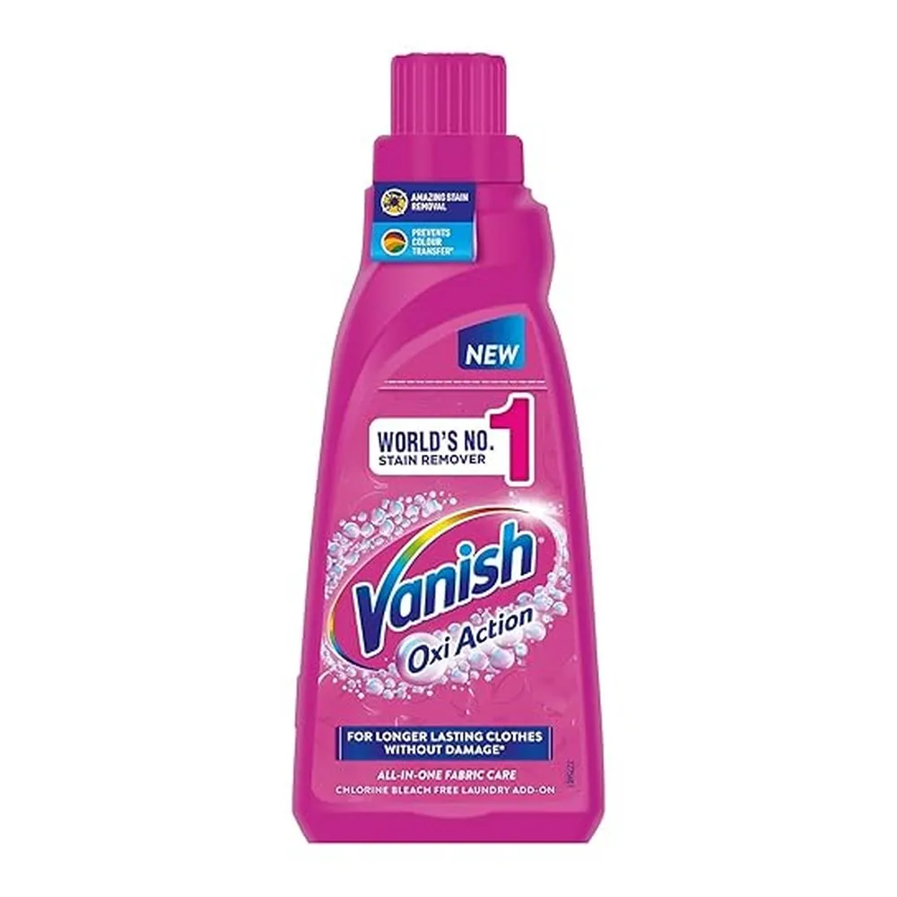 Vanish Crystal White 800 Ml,Fabric Whitener|Detergent Add-On Liquid|Instant Stain Remover|Chlorine Bleach Free|With All Washing Detergent Powders And Liquids|World'S #1 Stain Remover Brand
