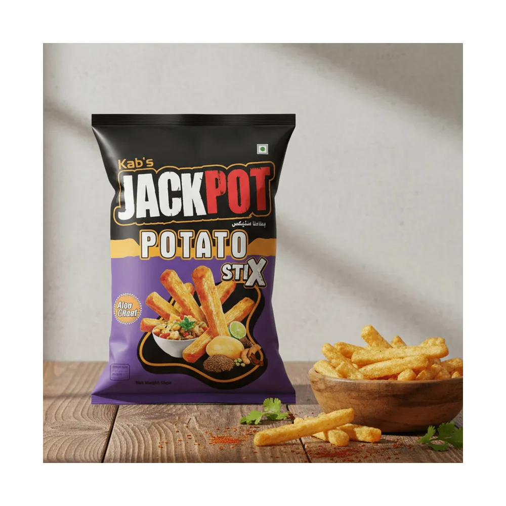 Kab'S Jackpot Potato Stix Aloo Chaat 50G