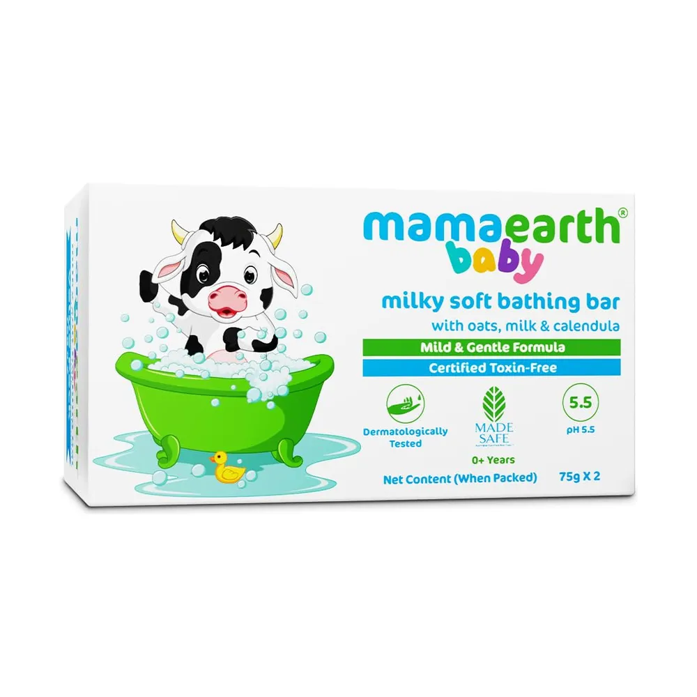 Mamaearth Milky Soft Bathing Bar 75G*2