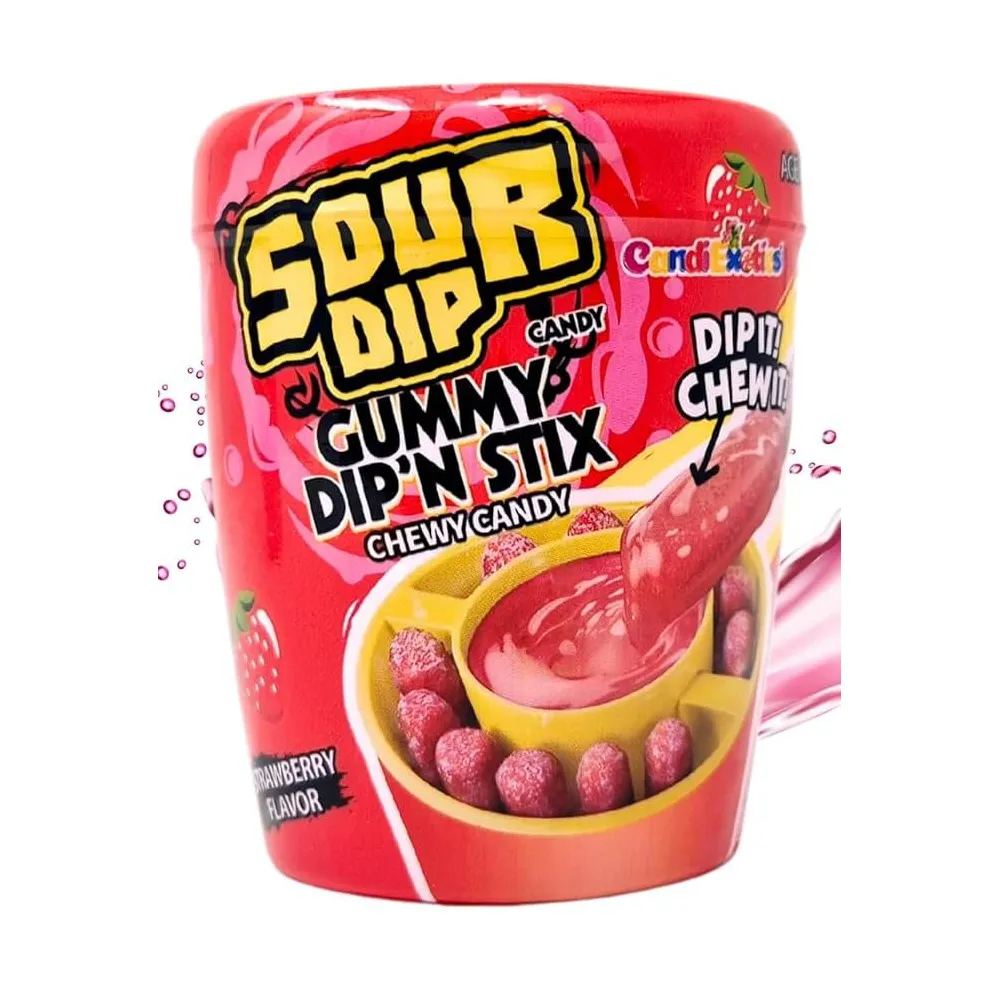Sour Dip Candy Strawberry Flavor 96Gm