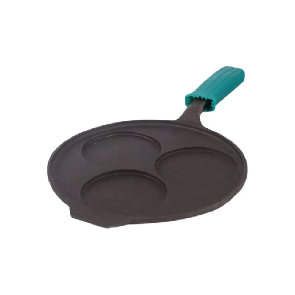 The Indus Valley Pre-Seasoned Cast Iron Uttapam Tawa | Induction Friendly | Naturally Nonstick, 100% Pure & Toxin-Free, No Chemical Coating (3 Pit, 23cm)