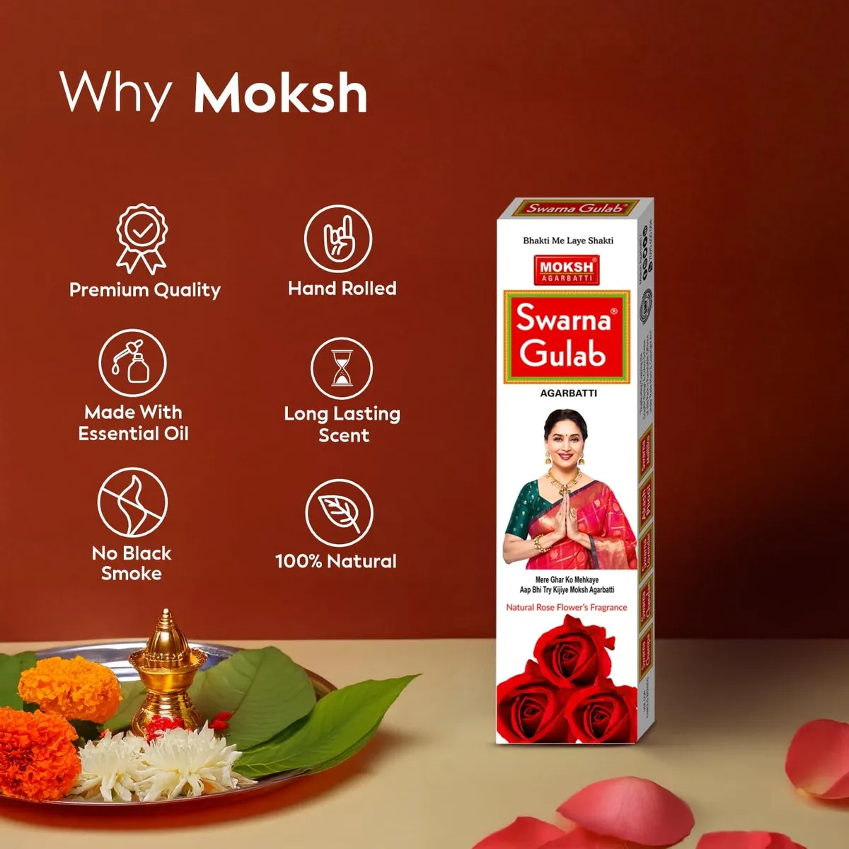 Moksh Swarna Gulab Bambooless 95Gm