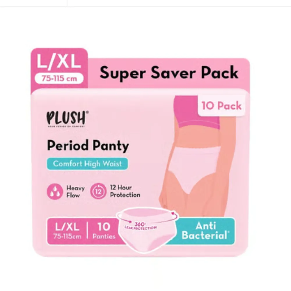 PLUSH Comf HW Period Panty L/XL 10s 360G