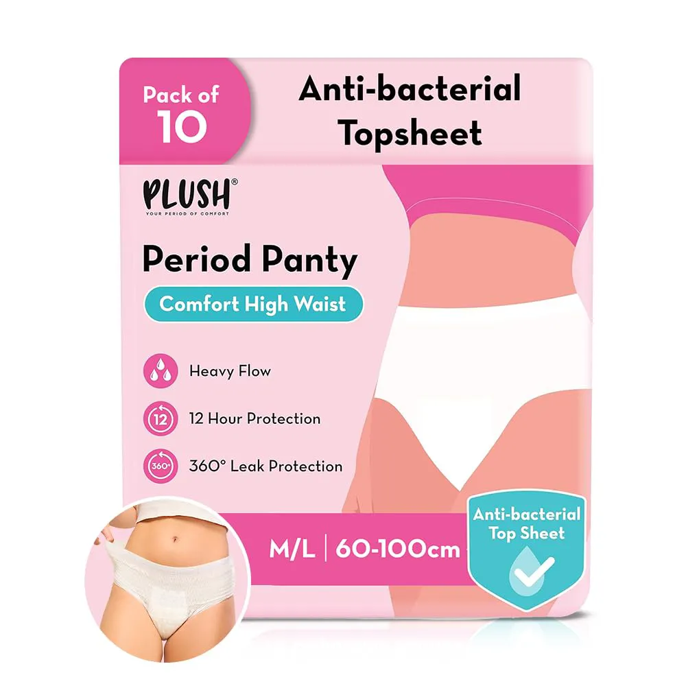 PLUSH Comf HW Period Panty M/L 10s 360G