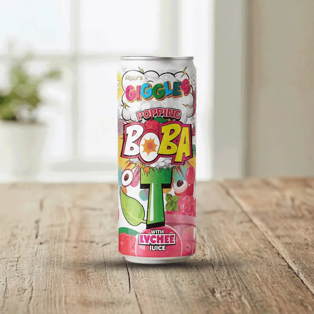 GIGGLES POPPING BOBA WITH LYCHEE 320ML