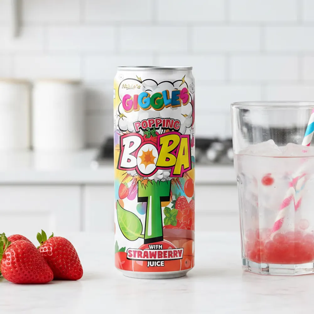 GIGGLES POPPING BOBA STRAWBERRY 320ML