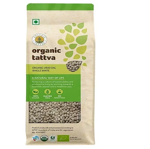 Organic Tattva Urad Dal Whole White 500 Gm