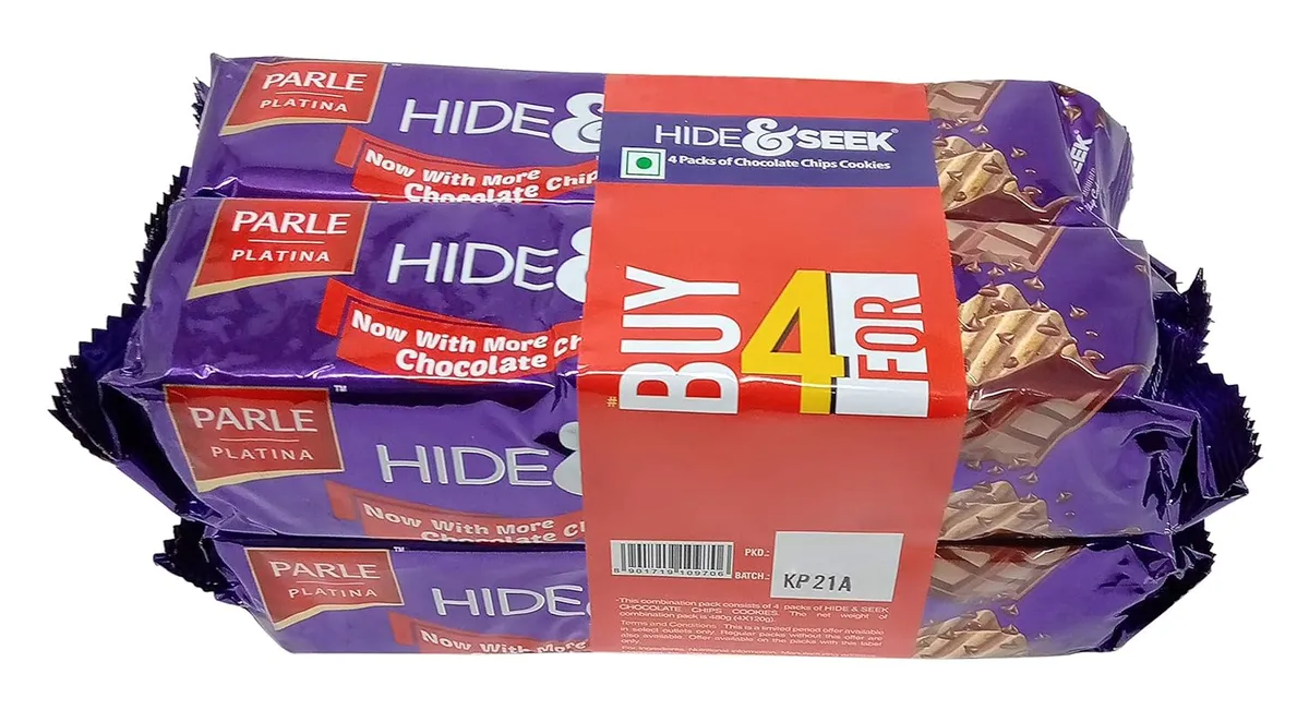 Parle hide & seek chocolate chip cookies 120g*4