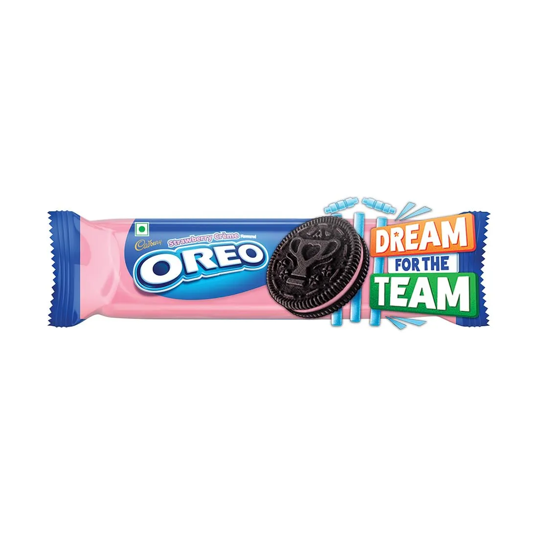 Oreo strawberry creme flavoured biscuits 108g