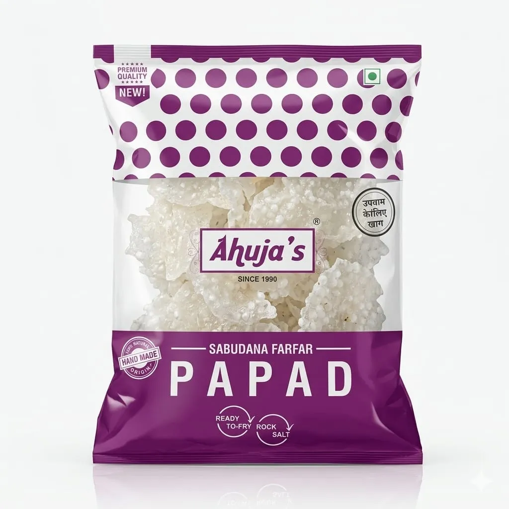 Ahujas farhali sabudana papad 100g