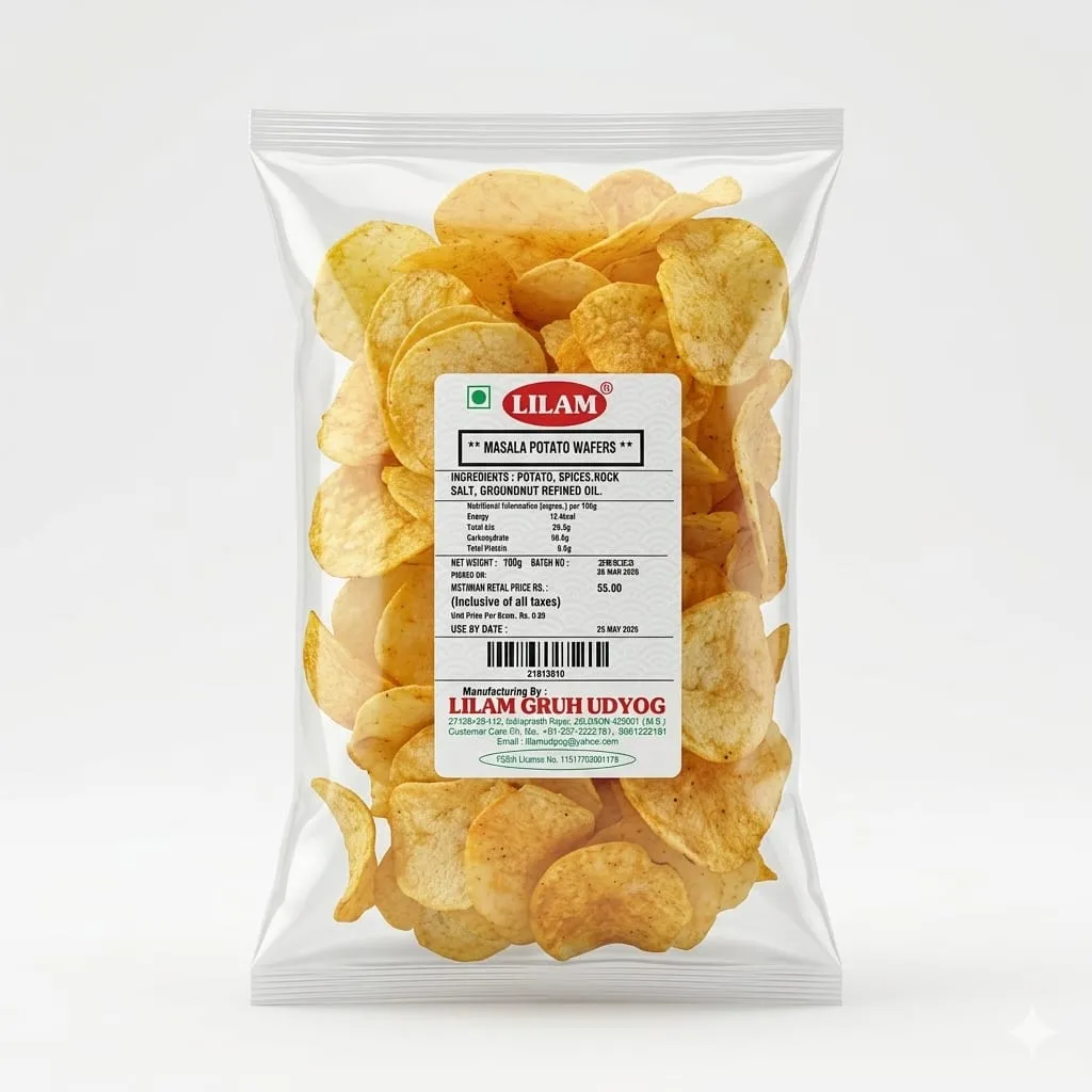 Lilam masala potato wafers 100g