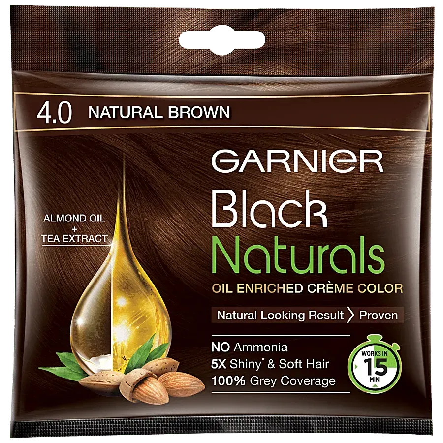 Garnier black naturals hair colour no.4 natural brown