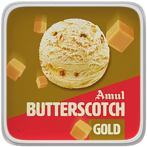 Amul gold butterscotch ice cream tub