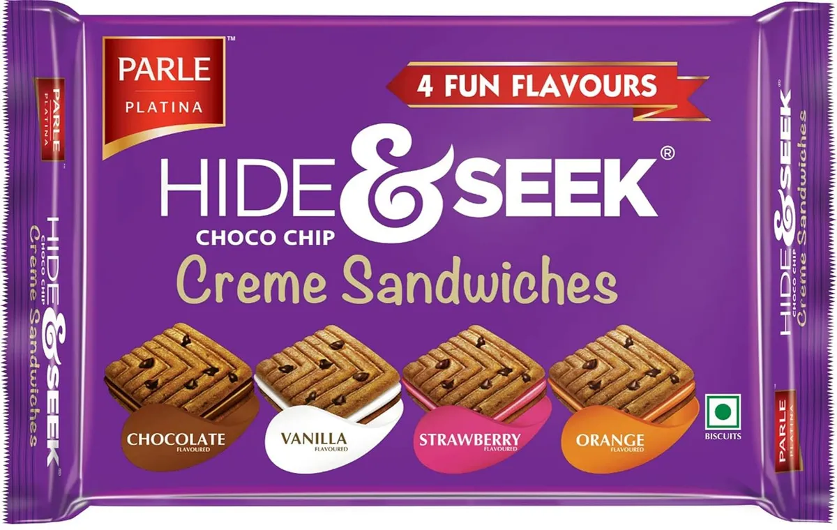Parle hide & seek choco chip sandwich biscuits 400g