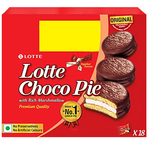 Lotte choco pie 18pc 28g
