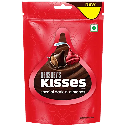 Hersheys kisses dark n almonds 33.6g