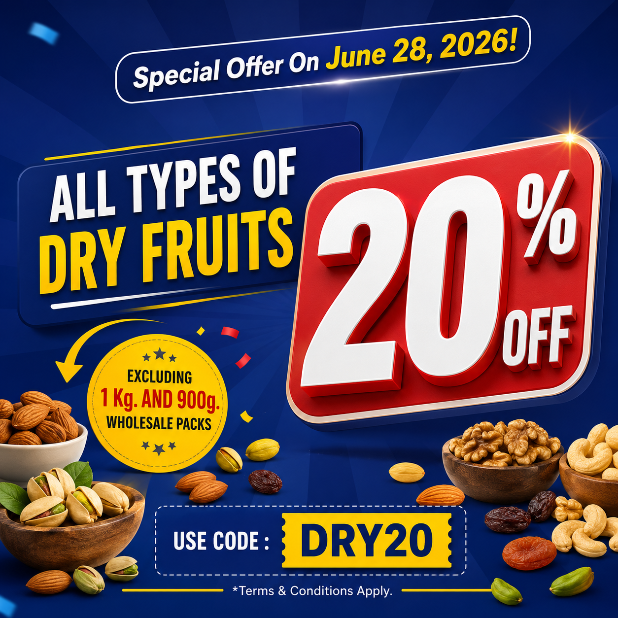 DRYFRUIT 20% OFF ON MRP