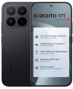 XIAOMI 17T 5G (Black, 512 GB) (12 GB RAM)