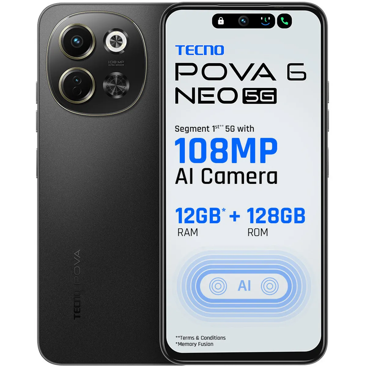 Tecno Pova 6 Neo 5G (Midnight Shadow, 8/256 GB)