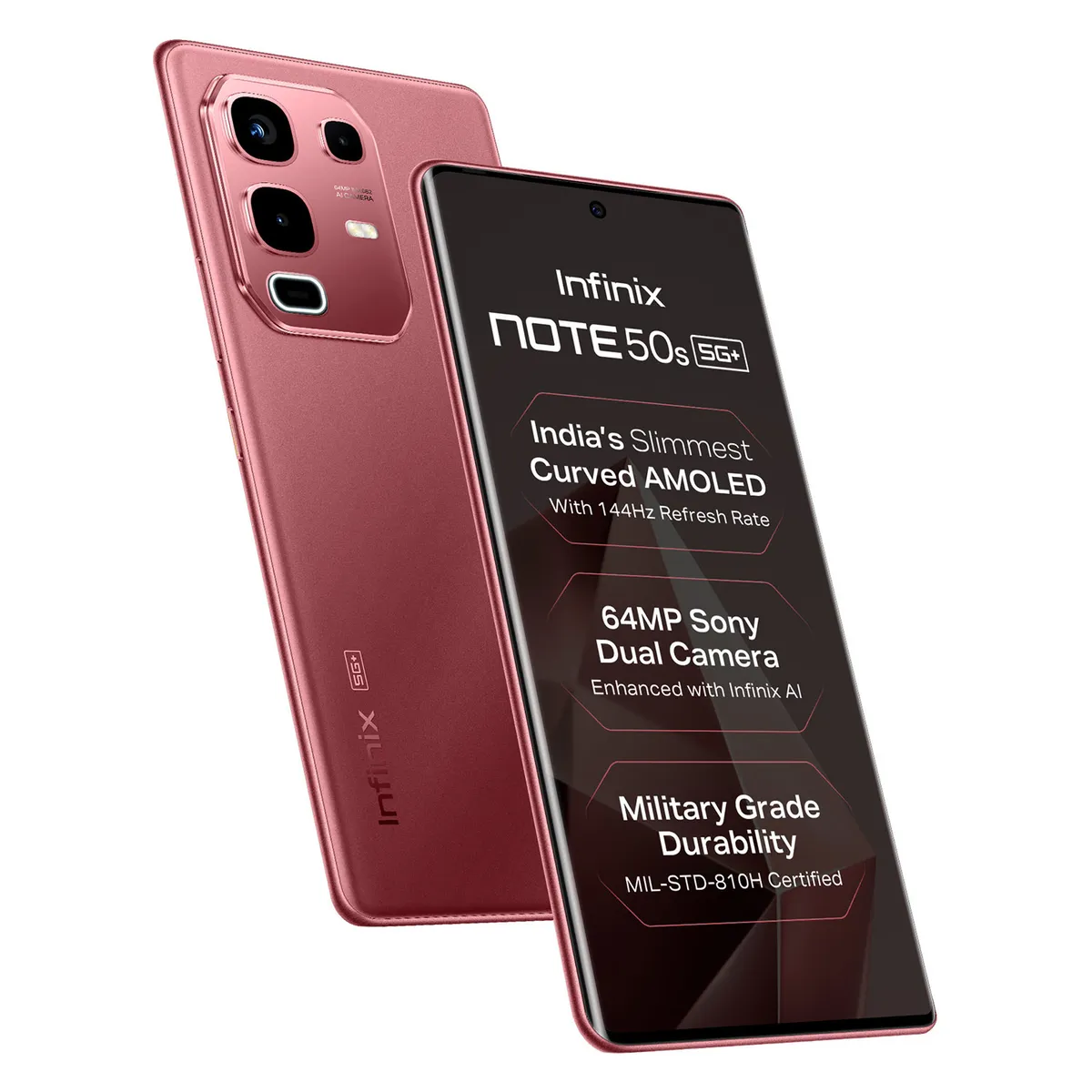 Infinix Note 50s (Burgundy Red, 8GB + 256 GB)