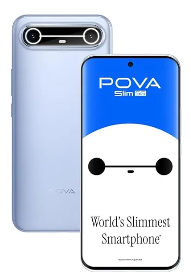 Tecno Pova Slim 5G 2025 (Sky Blue, 8GB + 128GB)