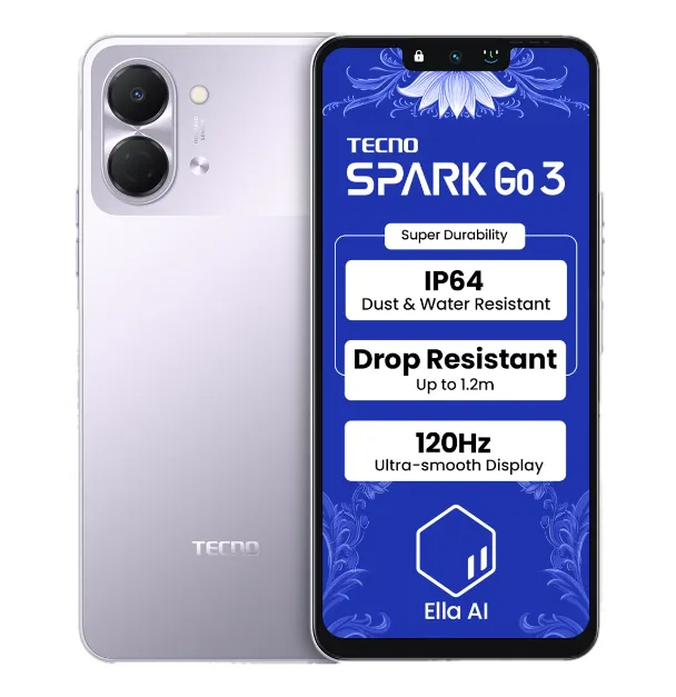 Tecno Spark Go 3 (Aurora Purple, 64 GB) (4 GB RAM)