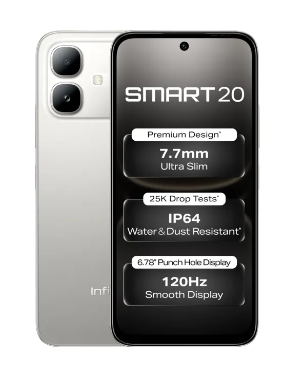 Infinix SMART 20 (Polarish Titanium, 64 GB) (4 GB RAM)