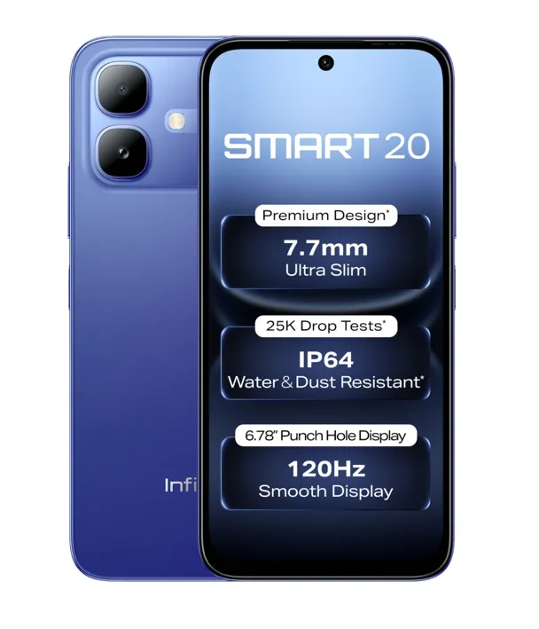 Infinix SMART 20 (Cloudline Blue, 128 GB) (4 GB RAM)