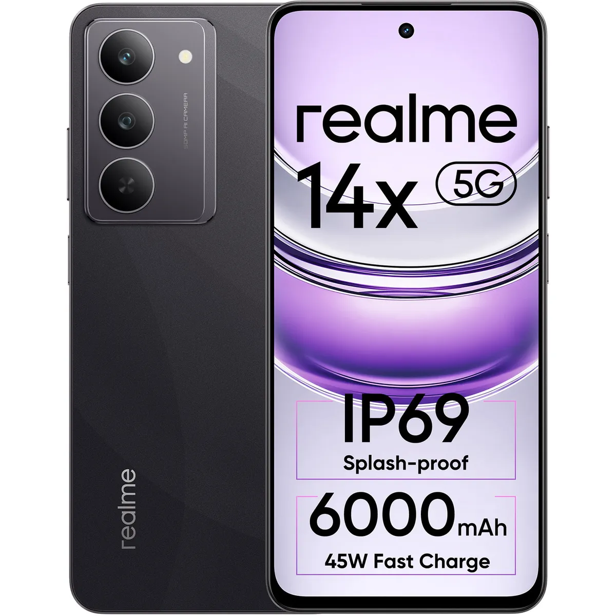 Realme 14X 5G (Crystal Black, 8 GB + 128 GB)