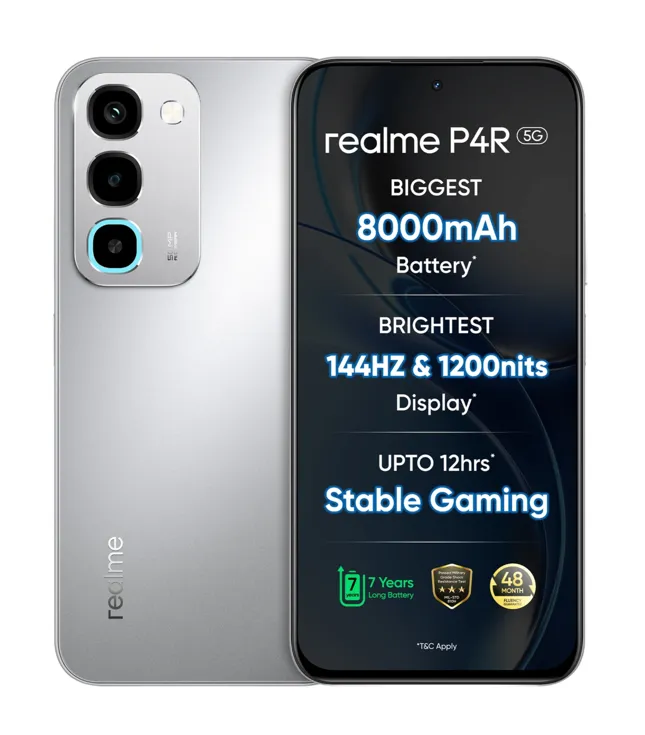 realme P4R 5G (Silver Glare, 128 GB) (4 GB RAM)