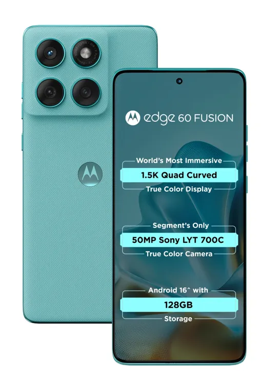 motorola Edge 60 Fusion 5G (PANTONE Amazonite, 128 GB) (8 GB RAM)