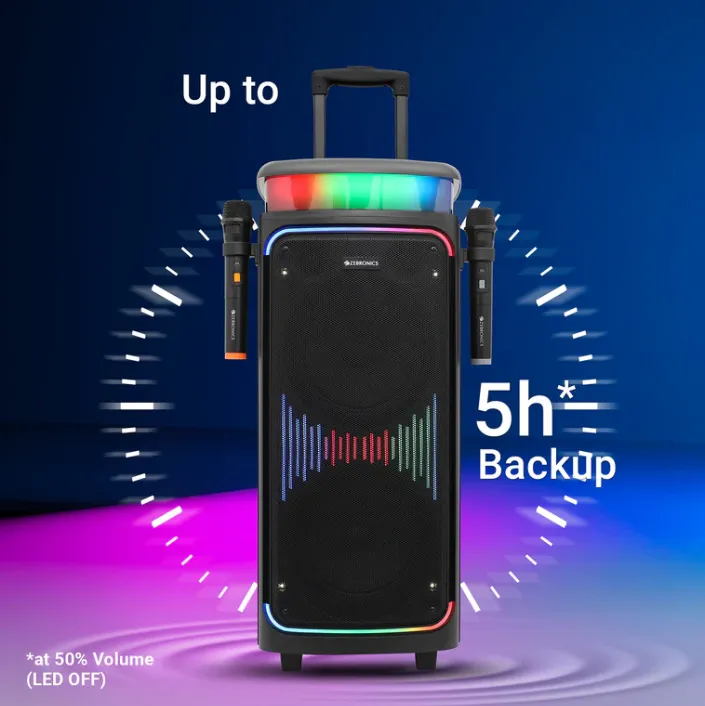 Zebronics Vigor Plus 140W Wireless Speaker – Party Sound, Dual