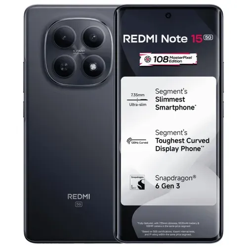 REDMI Note 15 5G (Black, 8GB RAM, 256GB Storage)