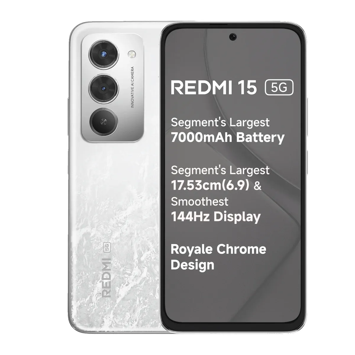 Redmi 15 5G (Frosted White, 8GB + 256GB)