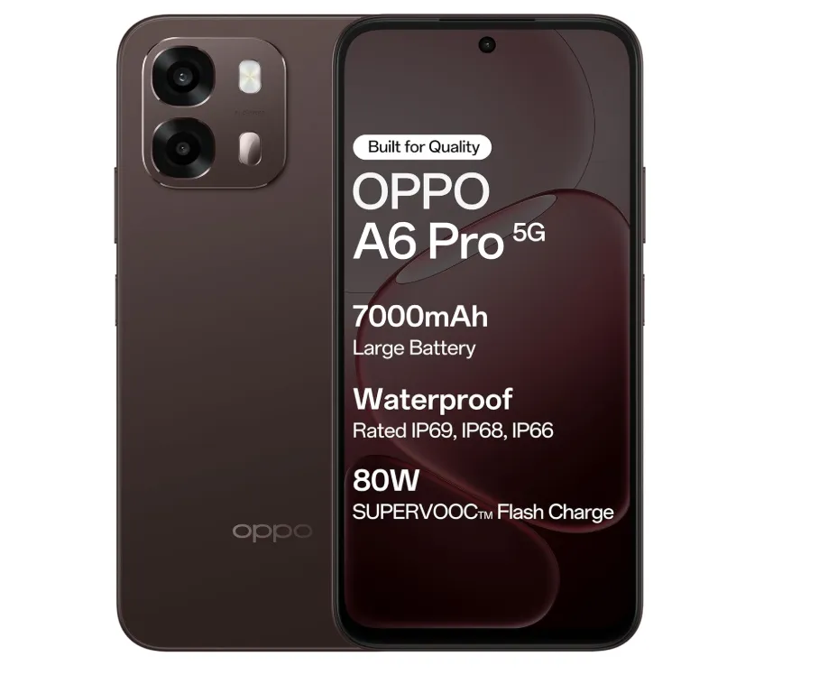 OPPO A6 PRO 5G (Cappuccino Brown, 8GB RAM, 128GB Storage)