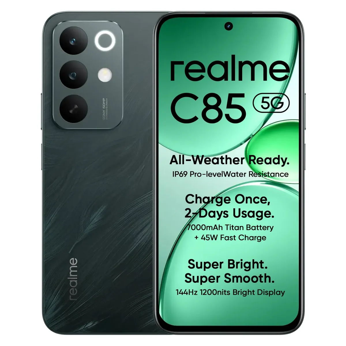 realme C85 5G (Peacock Green, 128 GB) (4 GB RAM)