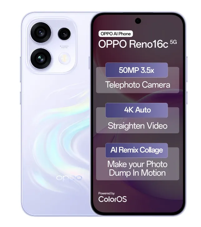 OPPO Reno16C 5G (Stellar Purple, 128 GB) (8 GB RAM)