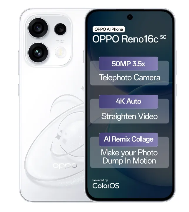 OPPO Reno16C 5G (Starry White, 128 GB) (8 GB RAM)