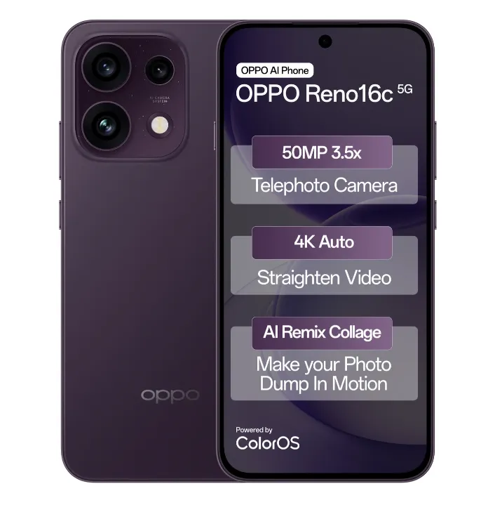 OPPO Reno16C 5G (Twilight Violet, 256 GB) (12 GB RAM)