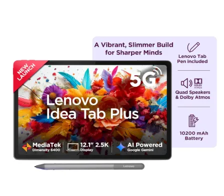 Lenovo Idea Plus 8GB/256GB 5G Tablet with Pen, 12.1-inch, Luna Grey