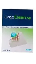UrgoClean Ag 6x6cm wound dressing pads, 1 count 1 size